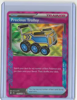 Pokemon TCG Precious Trolley Ace Spec Trainer SV08 Surging Sparks 185/191 - Image 1