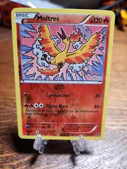 Moltres 9/124 Fates Collide Reverse Holo MP 2016 Pokemon TCG - Image 1