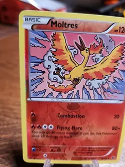 Moltres 9/124 Fates Collide Reverse Holo MP 2016 Pokemon TCG - Image 2
