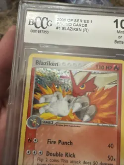 Pokemon TCG Blaziken POP Series RARE PROMO Holo #1/17 BCCG 10 - Image 2