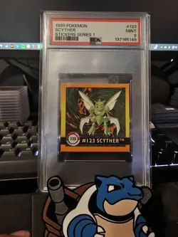 1999 Pokemon Artbox Sticker Series 1 Scyther-PSA 9 - Image 1