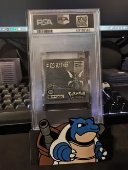 1999 Pokemon Artbox Sticker Series 1 Scyther-PSA 9 - Image 2