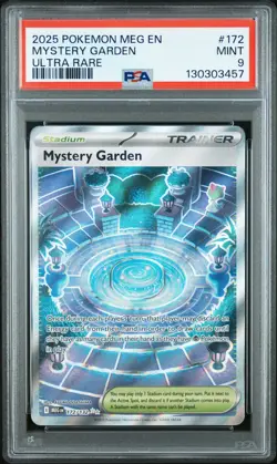 2025 POKEMON MEG EN-MEGA EVOLUTION ULTRA RARE #172 MYSTERY GARDEN PSA 9 - Image 1