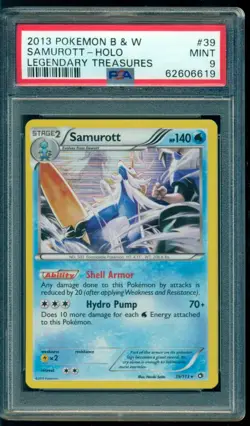 2013 Pokemon Legendary Treasures #39 Samurott Holo PSA 9 Mint - Image 1
