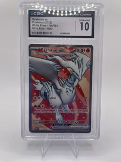 Pokemon White Flare Reshiram EX Ultra Rare Holo CGC Lot 158/086 020/086 - Image 2