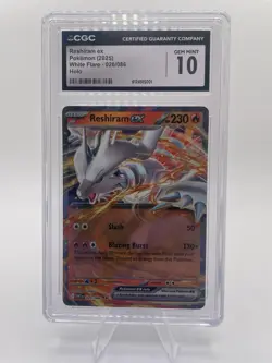 Pokemon White Flare Reshiram EX Ultra Rare Holo CGC Lot 158/086 020/086 - Image 4