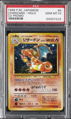 Nintendo Charizard Japanese CD Promo Holo PSA 10 #006 1998 Pokemon TCG - Image 1