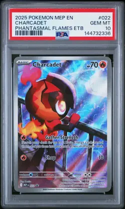 (PSA 10) Pokemon: Phantasmal Flames – Charcadet #MEP022 [Promo/Full Art] - Image 1