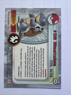 Blastoise #09 Topps TV Animation Edition Pokemon NM - Image 2