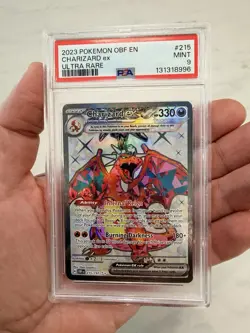 2023 Pokemon Charizard EX OBF #215/197 & SVP #056- “SEQUENTIAL” Mint 9 PSA - Image 2