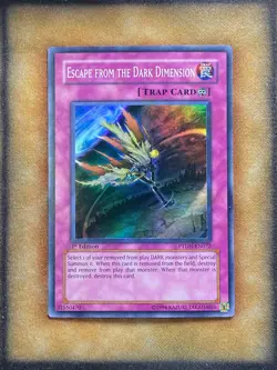 Yugioh Escape from the Dark Dimension PTDN-EN072 Super Rare 1st Ed NM - Image 1