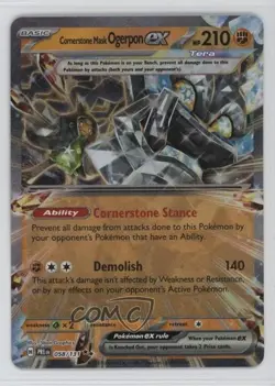 Cornerstone Mask Ogerpon ex Pokemon Prismatic Evolutions PRE #058 - Image 1