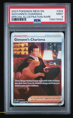 🔥 2023 Pokemon 151 – Giovanni’s Charisma #204 – Special Illustration Rare – PSA - Image 1