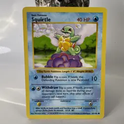 Pokemon 1999 base set Shadowless Squirtle #63 MP - Image 1