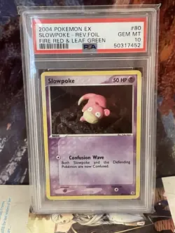 2004 Pokemon Ex Fire Red Leaf green Slowpoke Reverse Holo PSA 10 Gem Mint - Image 1