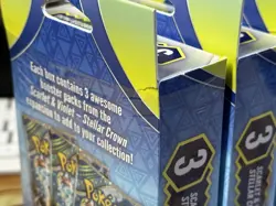 4 Pokemon Scarlet and Violet Stellar Crown 3 Booster Pack Box 12 Packs Sealed - Image 4