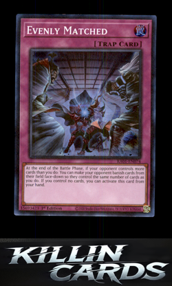 Evenly Matched RA01-EN074 Super Rare 25th Anniversary Rarity Collection YuGiOh C - Image 1