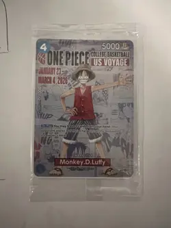 Bandai Namco One Piece CCG Monkey D. Luffy US Voyage Promo Card P-055 - Image 1