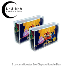 2 PACK Acrylic Display Case for Disney Lorcana The First Chapter Booster box - Image 1