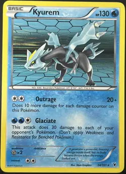 Kyurem 34/101 Noble Victories Holo Rare Pokemon Card TCG VLP - Image 1