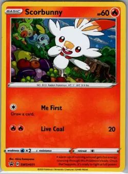 Scorbunny SWSH071 Holo SWSH: Sword & Shield Promo Cards - Pokemon Card - NM - Image 1