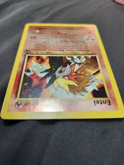 2001 Pokemon Entei Wotc Promo Reverse Holo Card 34/53 Basic English wth swirl - Image 2