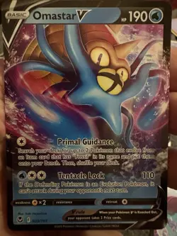 Pokemon V Card Lot - Omastar, Lumineon, Kingler, Foil, 2022, 3 Cards - Image 2