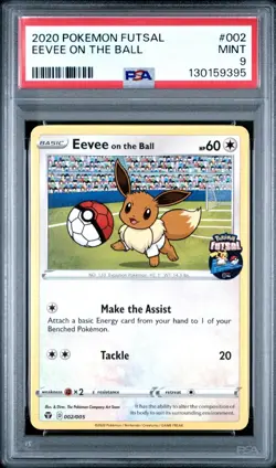 Eevee On the Ball 2020 Futsal UK Exclusive Promo Card PSA 9 Mint 002/005 - Image 3