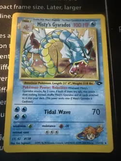Pokemon TCG Gyarados Holo Rare Card #13/132 Misty's Gym Challenge Vintage LP - Image 1