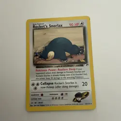 Rocket's Snorlax Gym Heroes 33/132 Rare Pokemon Card - Image 1