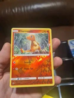 Charmander 18/147 Reverse Holo Pokemon Card - Sun & Moon Burning Shadows LP - Image 1