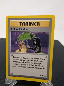 Pokemon Trainer Card Erika's Kindness 103/132 Gym Challenge Rare Holo💎NM💎 - Image 1