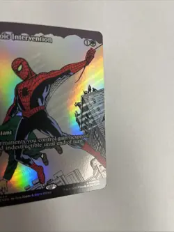 Heroic Intervention Borderless Foil Spiderman MTG - Image 2
