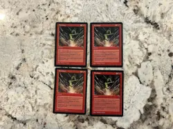Mtg Fireblast x4 - Magic the Gathering Fireblast Visions Playset Played-Hp - Image 1