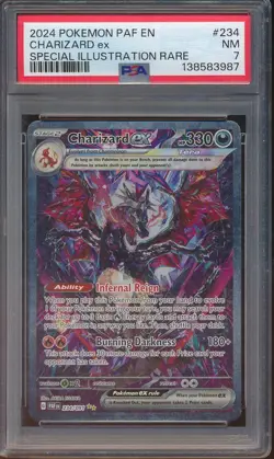 2024 Pokemon Paldean Fates 234 Charizard ex Special Illustration Rare PSA 7 -987 - Image 1