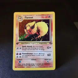 Flareon 3/64 (Pokemon TCG) 1st Edition Jungle Holo Rare - Image 1