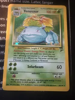 Pokemon TCG Venusaur Base Set 15/102 Holo 1999-2000 Wizards Holo Rare Near Mint - Image 1