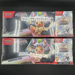LOT OF 2 - Pokemon Prismatic Evolutions Surprise Box & Booster Bundle Sams Club - Image 1