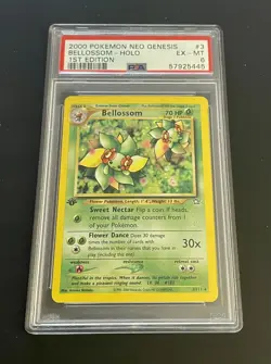 Pokemon PSA 6 EX-MT Bellossom 3/111 Neo Genesis 1st Edition Holo 2000 - Image 1