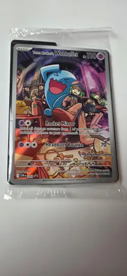 Team Rocket's Wobbuffet SVP203 Destined Rivals Pokemon Center Stamp Sealed Promo - Image 1