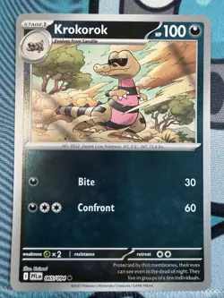 Me02: Phantasmal Flames Pokemon TCG Krokorok 65/94 Reverse Holo - Image 1