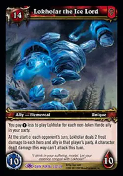 Heavy Play WoW TCG Lokholar the Ice Lord Through the Dark Portal World of Warcra - Image 1