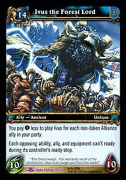 Moderate Play WoW TCG Ivus the Forest Lord Through the Dark Portal World of Warc - Image 1