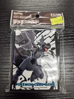 Pokemon TCG Japanese Zekrom Card Sleeves 64-Ct Standard New US Seller - Image 1