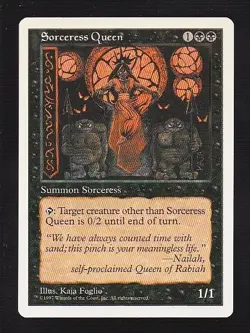 MTG 5th Edition Sorceress Queen - Image 1