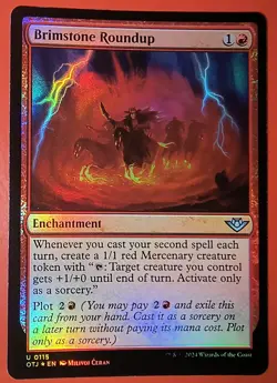 MTG: MAGIC-Brimstone Roundup OTJ MTG #0115 FOIL UNCOMMON NM Unplayed - Image 1