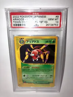 SWIRL! PSA 10 GEM MINT 2002 Pokemon The Town on No Map 1st Edition Ariados #9/92 - Image 4