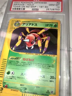 SWIRL! PSA 10 GEM MINT 2002 Pokemon The Town on No Map 1st Edition Ariados #9/92 - Image 5