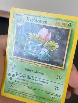 CARTE POKEMON HERBIZARRE 30/102 FR EDITION 1 SET DE BASE - BE/TBE - Image 2