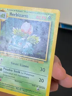 CARTE POKEMON HERBIZARRE 30/102 FR EDITION 1 SET DE BASE - BE/TBE - Image 3